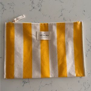 NEW Sezane canvas yellow pouch